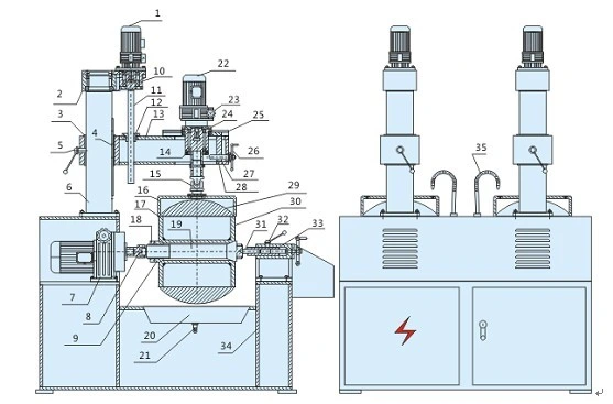 Metal Seated Ball Valve Lapping &amp; Polishing Machine Cmxcnc Brand DN50-DN500