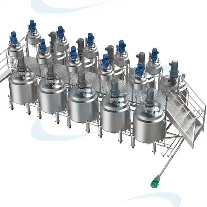 100L 200L 500L High-Speed Dispersion Plate Heating Blending Mixer Tank for Liquid Detergent Making Dish Washing Gel Mixing Equipment